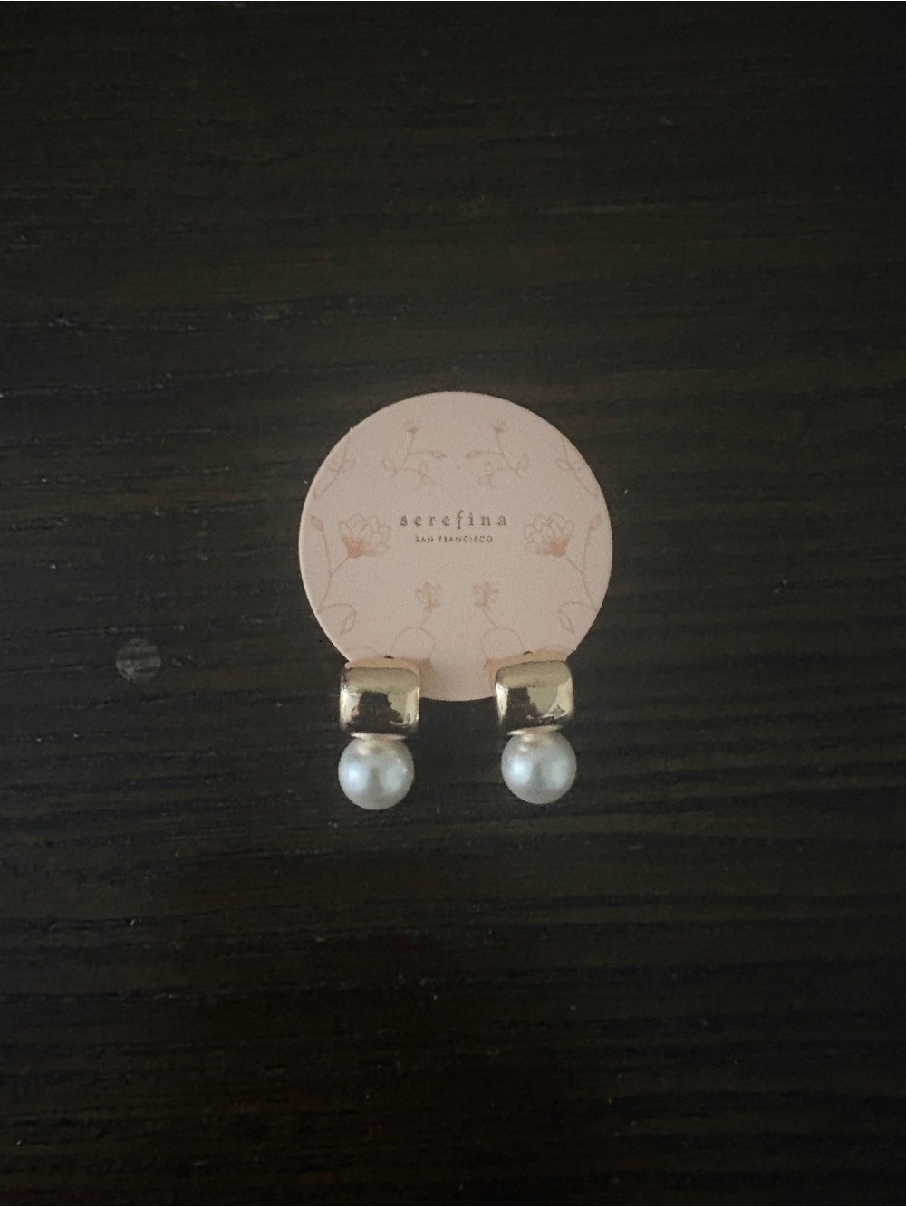 NEW Serefina Gold Pearl Drop Earrings